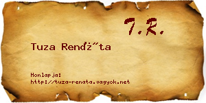 Tuza Renáta névjegykártya